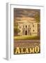 The Alamo Sunset - San Antonio, Texas-Lantern Press-Framed Art Print