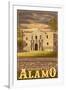 The Alamo Sunset - San Antonio, Texas-Lantern Press-Framed Art Print