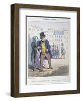 The Alarmists and the Alarmed, 1848-Honore Daumier-Framed Giclee Print