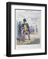 The Alarmists and the Alarmed, 1848-Honore Daumier-Framed Giclee Print