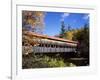 The Albany Covered Bridge Across a River, New England, USA-Roy Rainford-Framed Photographic Print