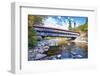 The Albany Covered Bridge Over the Swift River at Fall, New Hampshire-George Oze-Framed Photographic Print