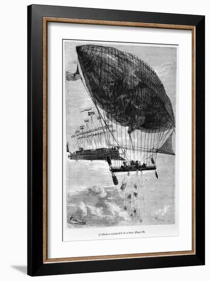 The Albatross and the Go-Ahead, Illustration from "Robur Le Conquerant"-L Bennet-Framed Giclee Print