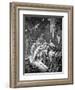 The Albatross Being Fed by the Sailors on the The Ship Marooned in the Frozen Seas of Antartica-Gustave Doré-Framed Giclee Print