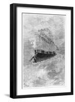 The Albatross, Illustration from "Robur Le Conquerant" by Jules Verne Paris, Hetzel, 1886-L Bennet-Framed Giclee Print