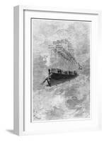 The Albatross, Illustration from "Robur Le Conquerant" by Jules Verne Paris, Hetzel, 1886-L Bennet-Framed Giclee Print