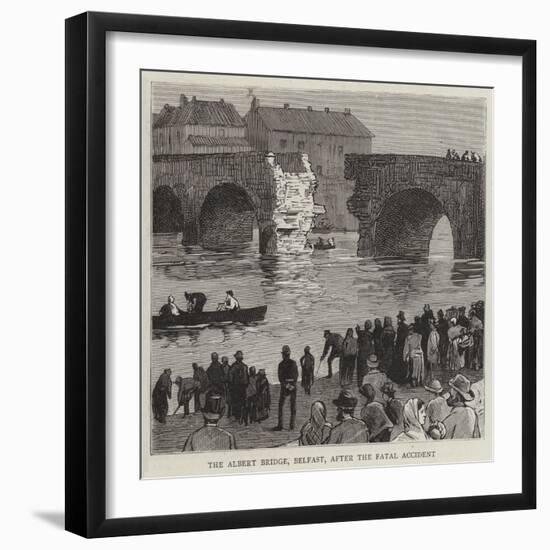 The Albert Bridge, Belfast, after the Fatal Accident-null-Framed Giclee Print