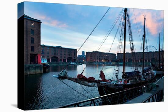 The Albert Dock, Liverpool, Merseyside, England-null-Stretched Canvas