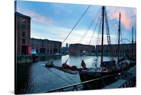 The Albert Dock, Liverpool, Merseyside, England-null-Stretched Canvas