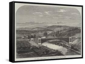The Albert Edward Bridge of the Coalbrookdale Railway over the Severn-null-Framed Stretched Canvas