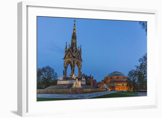 The Albert Memorial in Front of the Royal Albert Hall, London, England, United Kingdom, Europe-Michael Nolan-Framed Photographic Print