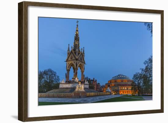 The Albert Memorial in Front of the Royal Albert Hall, London, England, United Kingdom, Europe-Michael Nolan-Framed Photographic Print