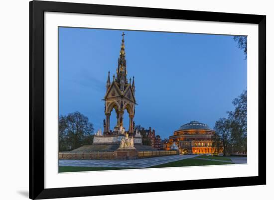 The Albert Memorial in Front of the Royal Albert Hall, London, England, United Kingdom, Europe-Michael Nolan-Framed Photographic Print