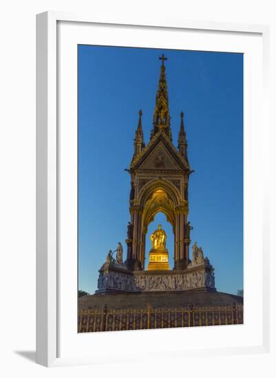 The Albert Memorial in Kensington Gardens at Sundown, London, England, United Kingdom, Europe-Michael Nolan-Framed Photographic Print