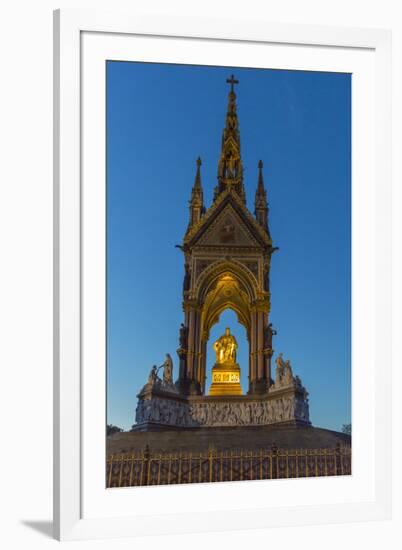 The Albert Memorial in Kensington Gardens at Sundown, London, England, United Kingdom, Europe-Michael Nolan-Framed Photographic Print