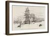 The Alberta, with the Queen on Board, Passing the German Training Frigate Niobe-null-Framed Giclee Print