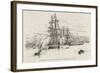 The Alberta, with the Queen on Board, Passing the German Training Frigate Niobe-null-Framed Giclee Print
