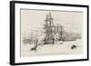 The Alberta, with the Queen on Board, Passing the German Training Frigate Niobe-null-Framed Giclee Print