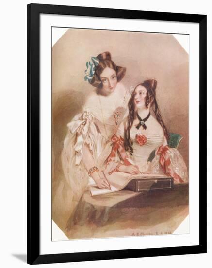 The Album, 1836, (1924)-Alfred Chalon-Framed Giclee Print