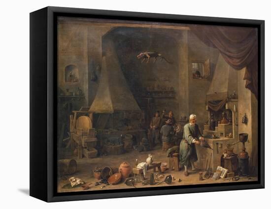 The Alchemist at Work-Teniers-Framed Stretched Canvas