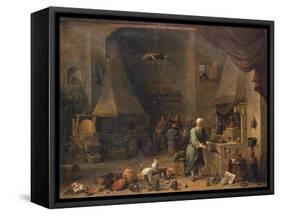 The Alchemist at Work-Teniers-Framed Stretched Canvas