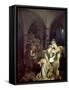 The Alchemist Discovering Phosphorus-Joseph Wright of Derby-Framed Stretched Canvas