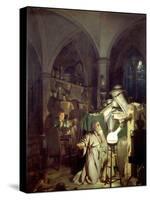 The Alchemist Discovering Phosphorus-Joseph Wright of Derby-Stretched Canvas