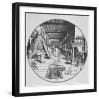 The Alchemist in His Laboratory, from Amphitheatrum Aeternae Sapientiae by Heinrich Kunrath-null-Framed Giclee Print