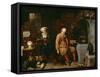 The Alchemist (Oil on Canvas)-David III Ryckaert-Framed Stretched Canvas