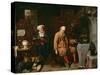 The Alchemist (Oil on Canvas)-David III Ryckaert-Stretched Canvas