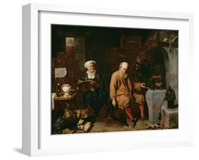 The Alchemist (Oil on Canvas)-David III Ryckaert-Framed Giclee Print