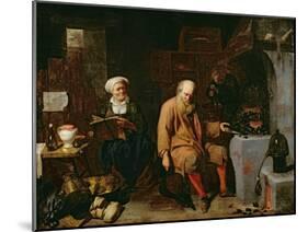 The Alchemist (Oil on Canvas)-David III Ryckaert-Mounted Giclee Print