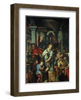 The Alchemist's Workshop, 1570-Jan van der Straet-Framed Giclee Print