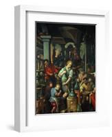 The Alchemist's Workshop, 1570-Jan van der Straet-Framed Giclee Print