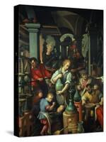 The Alchemist's Workshop, 1570-Jan van der Straet-Stretched Canvas