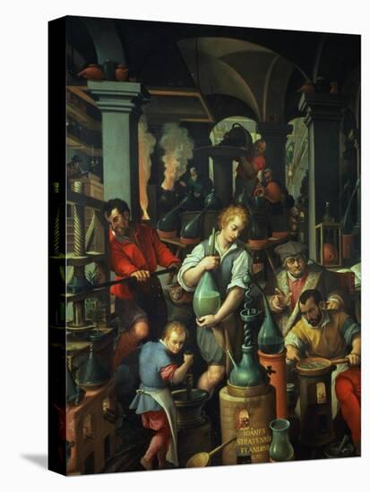 The Alchemist's Workshop, 1570-Jan van der Straet-Stretched Canvas