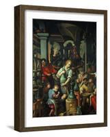 The Alchemist's Workshop, 1570-Jan van der Straet-Framed Giclee Print