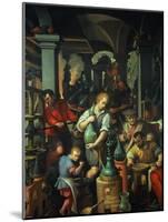 The Alchemist's Workshop, 1570-Jan van der Straet-Mounted Giclee Print