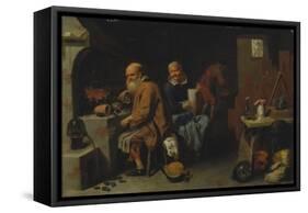 The Alchemist's Workshop, 1648-David Ryckaert III-Framed Stretched Canvas