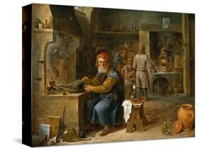 The Alchemist-David Teniers the Younger-Stretched Canvas