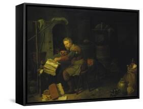 The Alchemist-David Ryckaert III-Framed Stretched Canvas