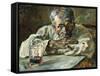 The Alcoholic, Father Mathias; a La Boutique, Chateau Du Bosc: Le Buveur, Le Pere Mathias, 1882-Henri de Toulouse-Lautrec-Framed Stretched Canvas