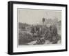 The Aldershott Military Manoeuvres, a Flying Column Passing Through a Village-Richard Caton Woodville II-Framed Giclee Print