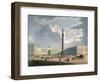 The Alexander Column and the Army Headquarters in St. Petersburg, Printed Lemercier, Paris, c.1840-Louis Jules Arnout-Framed Giclee Print