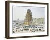 The Alexander Column in Scaffolds, 1833-Grigori Grigorievich Gagarin-Framed Giclee Print