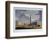 The Alexander Column. View from the Main Army Headquarters, 1840S-Louis Jules Arnout-Framed Giclee Print