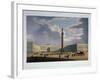 The Alexander Column. View from the Main Army Headquarters, 1840S-Louis Jules Arnout-Framed Giclee Print