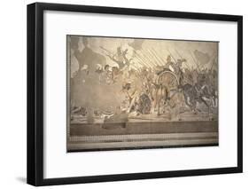 The Alexander Mosaic, Depicting the Battle of Issus Between Alexander the Great-Roman-Framed Giclee Print