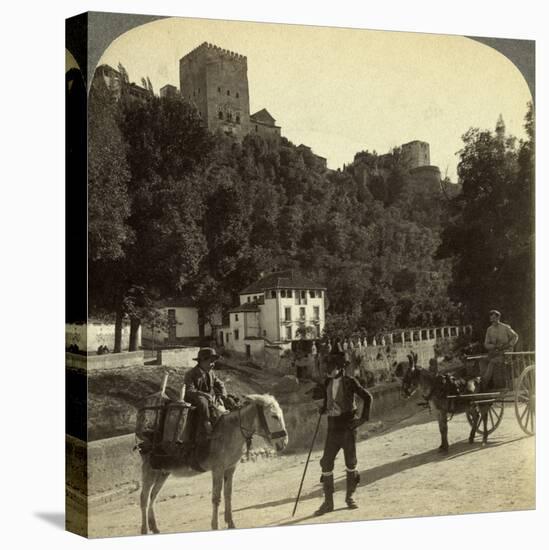 The Alhambra, Granada, Andalusia, Spain-Underwood & Underwood-Stretched Canvas