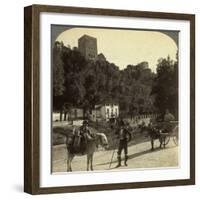 The Alhambra, Granada, Andalusia, Spain-Underwood & Underwood-Framed Photographic Print